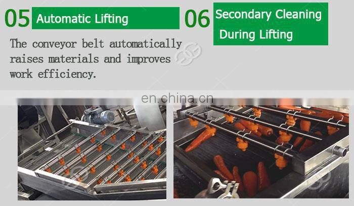 Factory Price Air Bubble Food Cleaning Fruit Washing Vegetable Blanching Machine