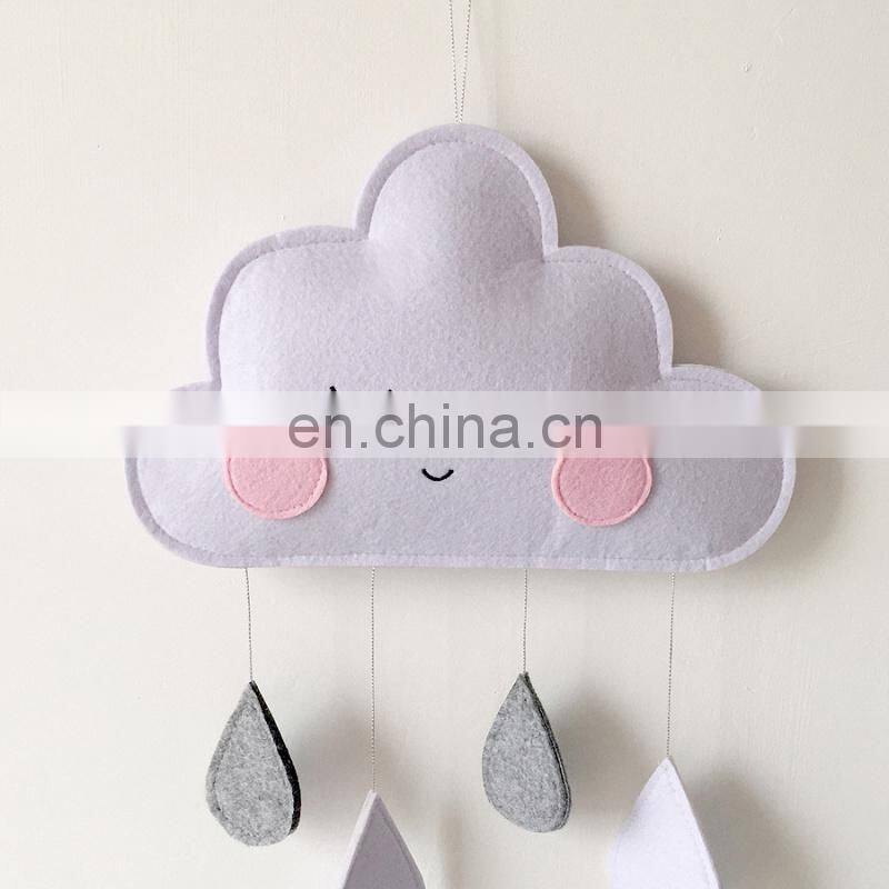 Colorful Felt Cloud Shape Felt Baby Mobile
