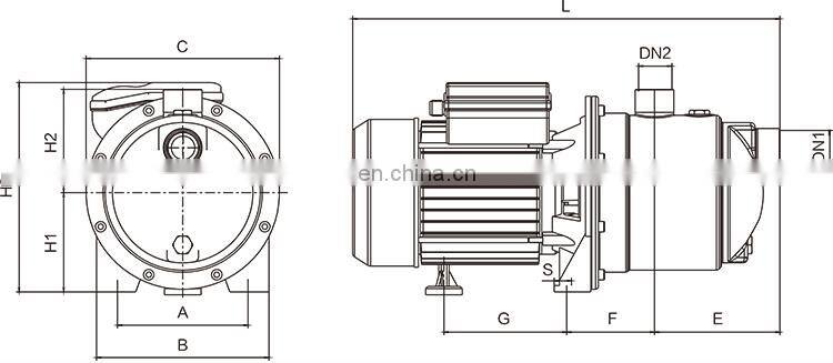 0.5 hp - 1 hp High Efficient Surface Water Pump Draw Dewatering Electric Pump BMP302