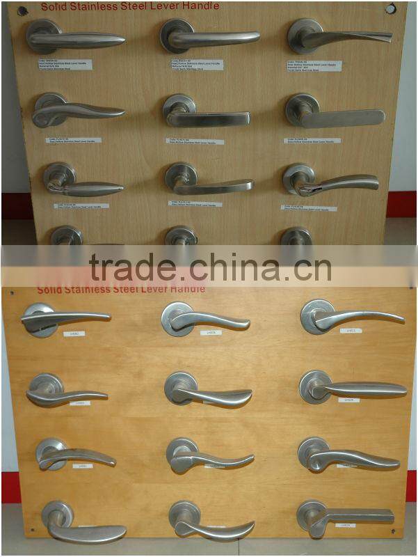LH011:Trust Stainless Steel Solid Lever Handle with Escutcheon