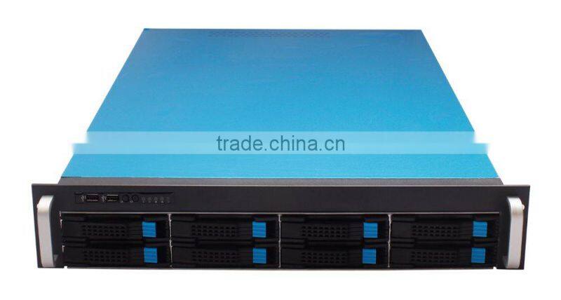 hot sale new 2U 8bays storage server case,rack case, hotswap fanwall rackmount chassis