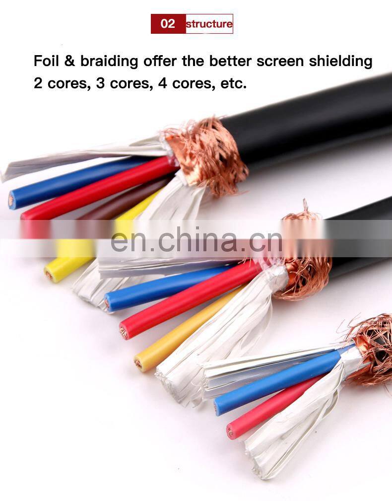 best price control cable f[re alarm PE/PVC jacket multi cores ccs cca shielded control cable