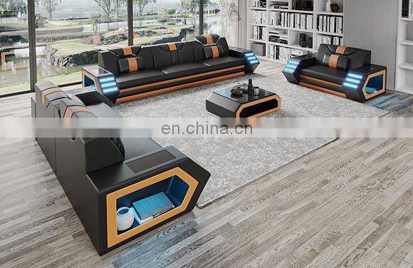 Modern LED light living room sofa Modern design set furniture sectional Sofa