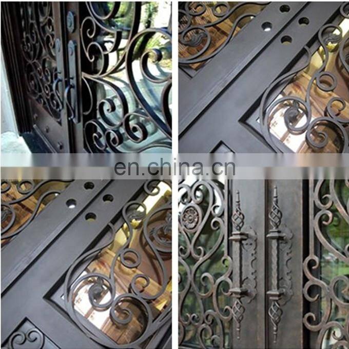 Wholesale mexican & india iron doors with double glass