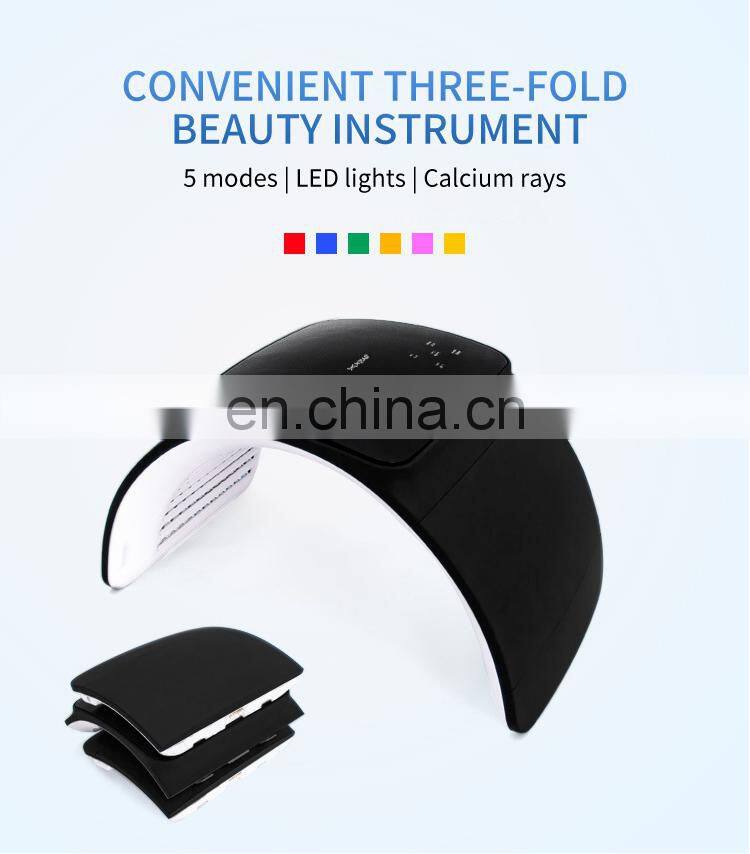Portable 6 Color LED Light Machine PDT Therapy Facial Rejuvenation Skin Care Beauty Instrument Wrinkle Acne Removal Anti-allergy