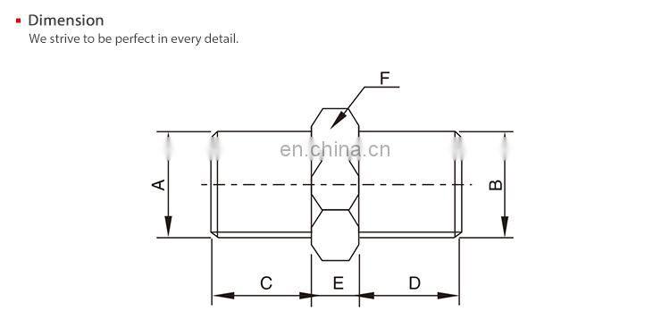 SNS BW Series pneumatic double male thread straight extension connector adapter brass quick coupler pipe fitting