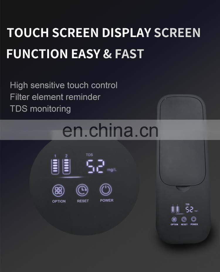 Quality Home Purification Under Sink reverse osmosis System water purifier Alkaline Water Filters black 600G life reminder