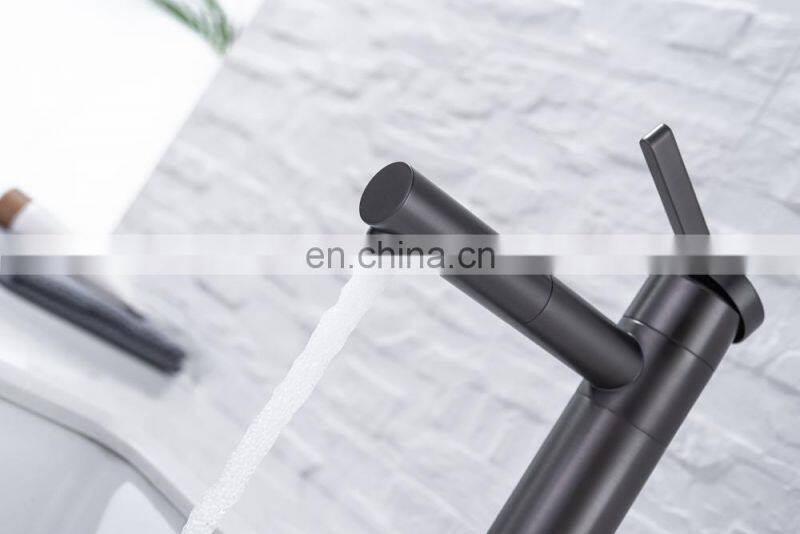 2021 New Design Simple New Design Matte Black Bathroom Sink Faucet Washbasin Basin Faucet Mixers Taps Exporter