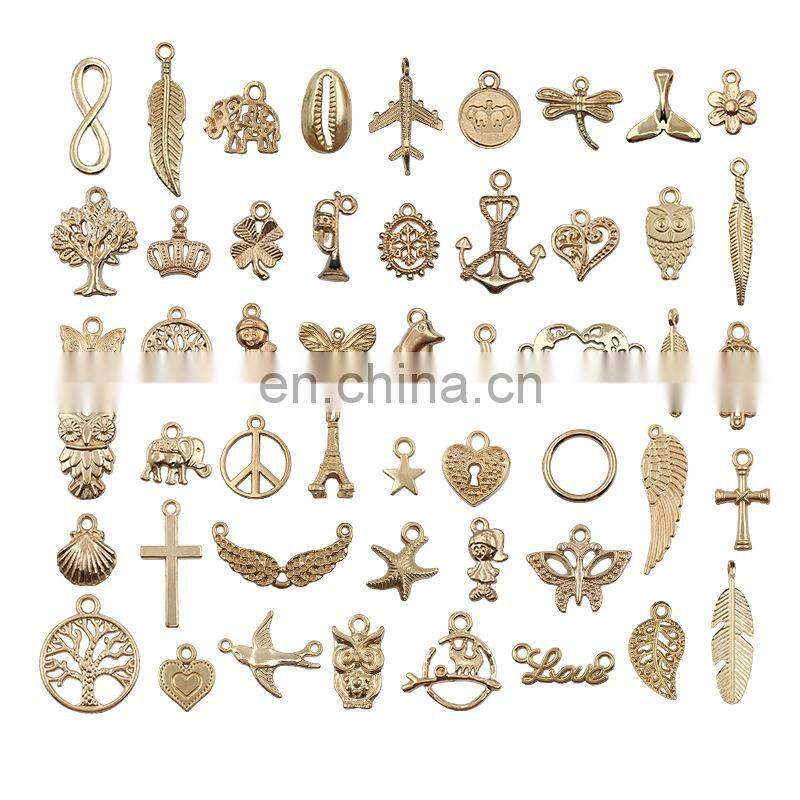 150pcs unicorn Charms Random Mixed Fruit Animal Flowers Alloy Pendants Earrings Jewelry Making Accessory