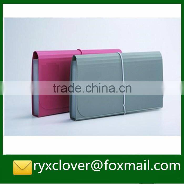 Customized colorful cover plastic expandable string folders