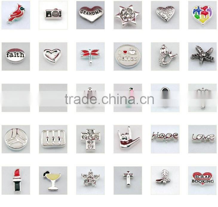 AIDS sign alloy metal loose charms floating lockets beads custom OEM design various styles