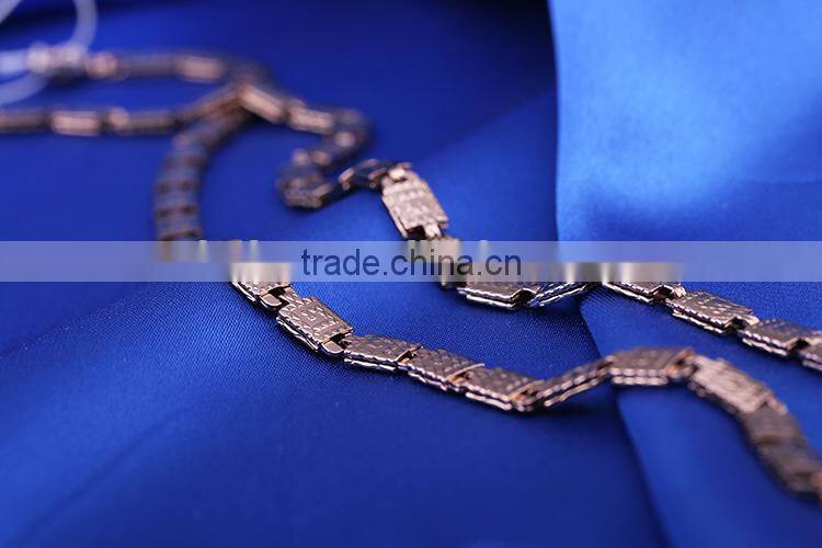 Manufacturer direct sale new arrival coffee gold plated chunky choker statement chain necklace