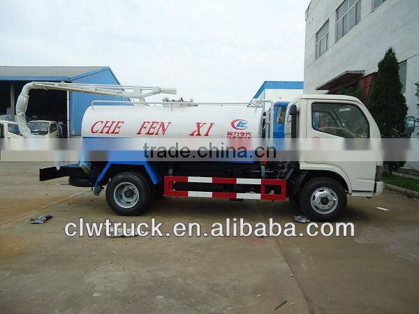 Factory supply Dongfeng 4cbm dung sucking tanker truck