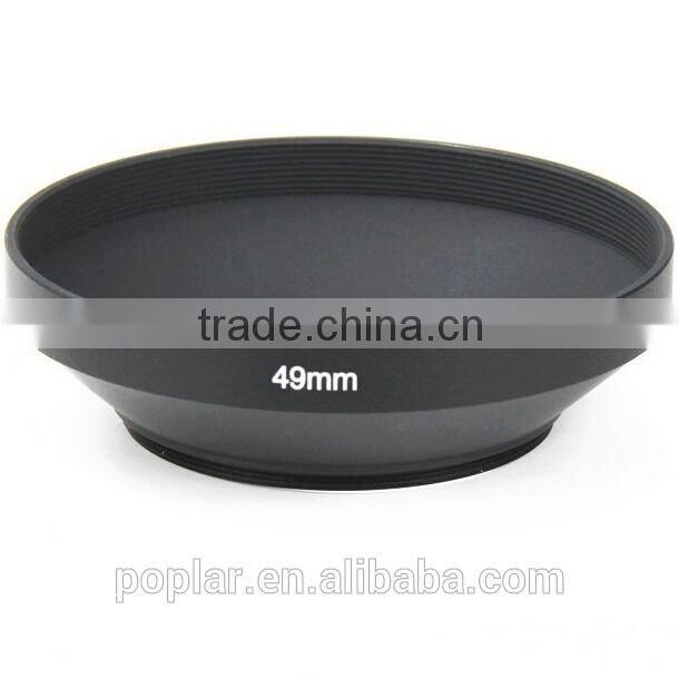 Wide Angle 49mm Metal Lens Hood Cover for Canon Nikon 49mm Filter / Lens