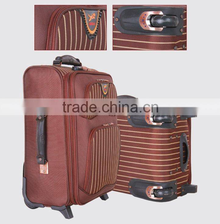 brown luggage bag