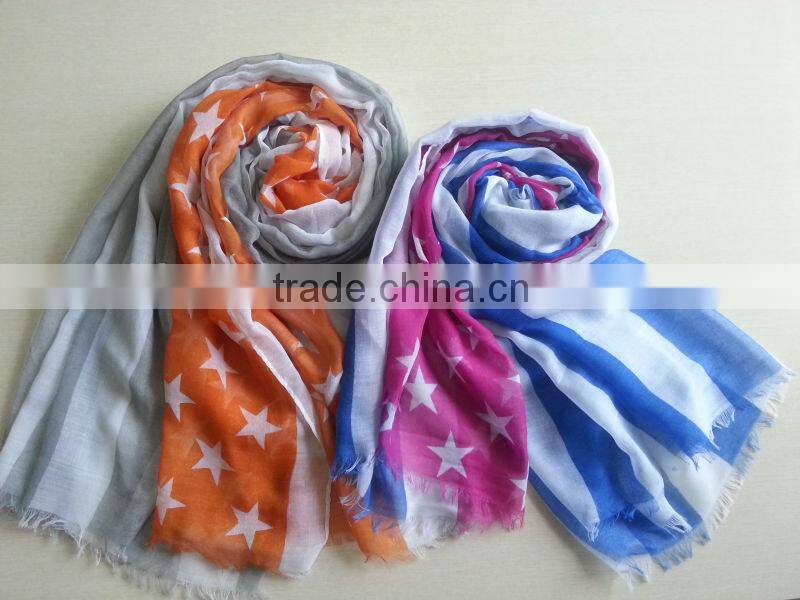 2013 New style ladies water ripples printing scarf