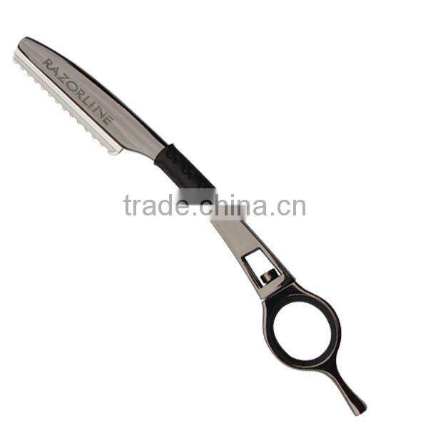 H3-Zebra Mirror polish zinc alloy straight hair razor for barber