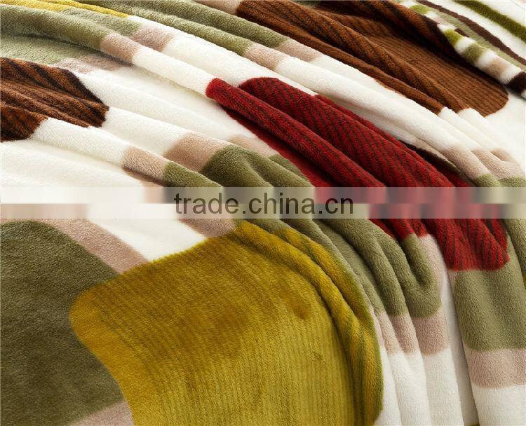 Chinese factory price soft feel 100% polyester coming home blanket
