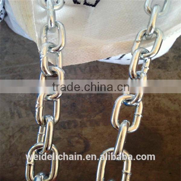 1/4" small stainless steel short link chain