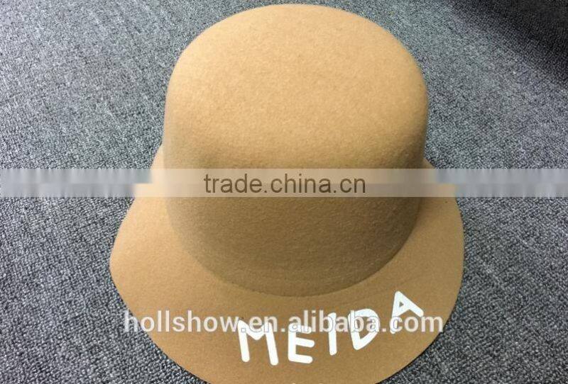 Letter MEIDA Printed Fedora Hats Wholesale Wool Dome Hat Korean Bucket Hat