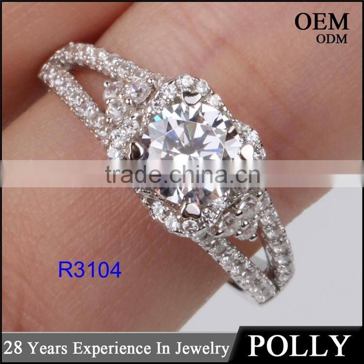 Latest design pure 925 silver ring for women jewelry wholesale