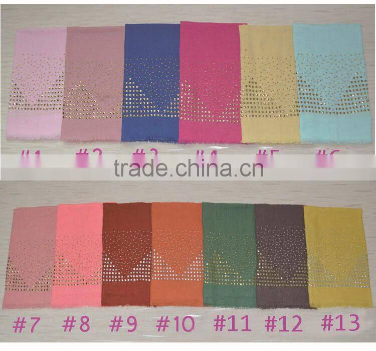 Wholesale Cotton Stone Beads Fashion Muslim Scarves