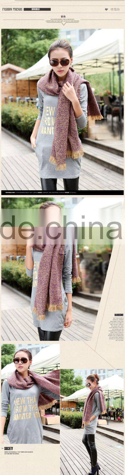 Wholesale Winter Korea Fashion Loop Yarn Plain Woman Neck Scarf