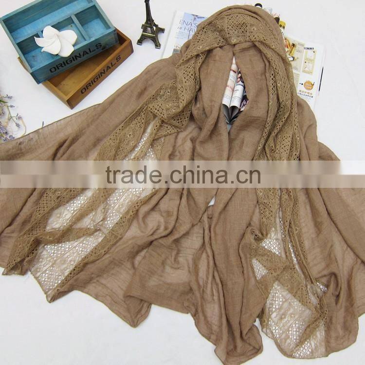 120cm * 180cm Wholesale Multi Colors Plain Cotton Linen Women Scarf Malaysia Hijab