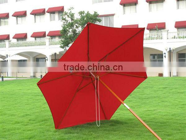 Yellow parasol of market not expensive