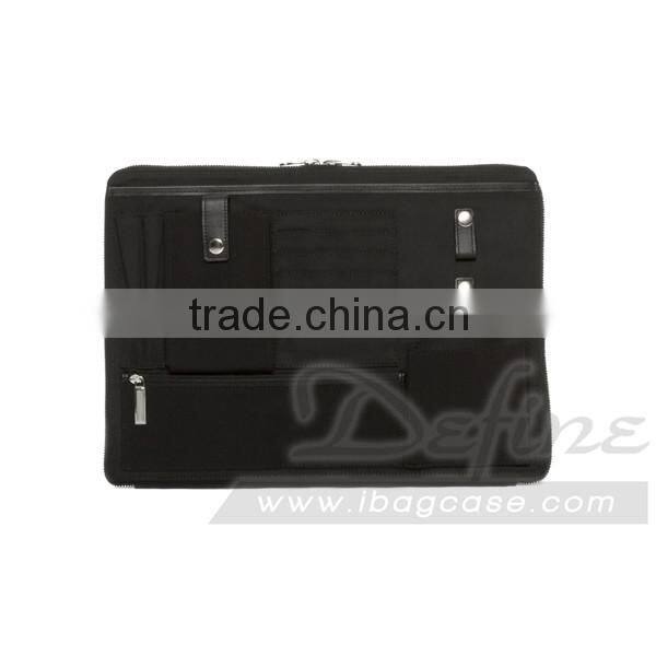 China Direct Supplier Zipper Leather Portfolio Bag Best Selling
