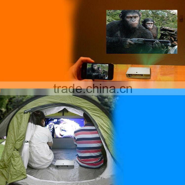 2015 New portable 1280x800pixels support 1080p LED passive shutter 3d dlp projector mini pico laser proyector beam