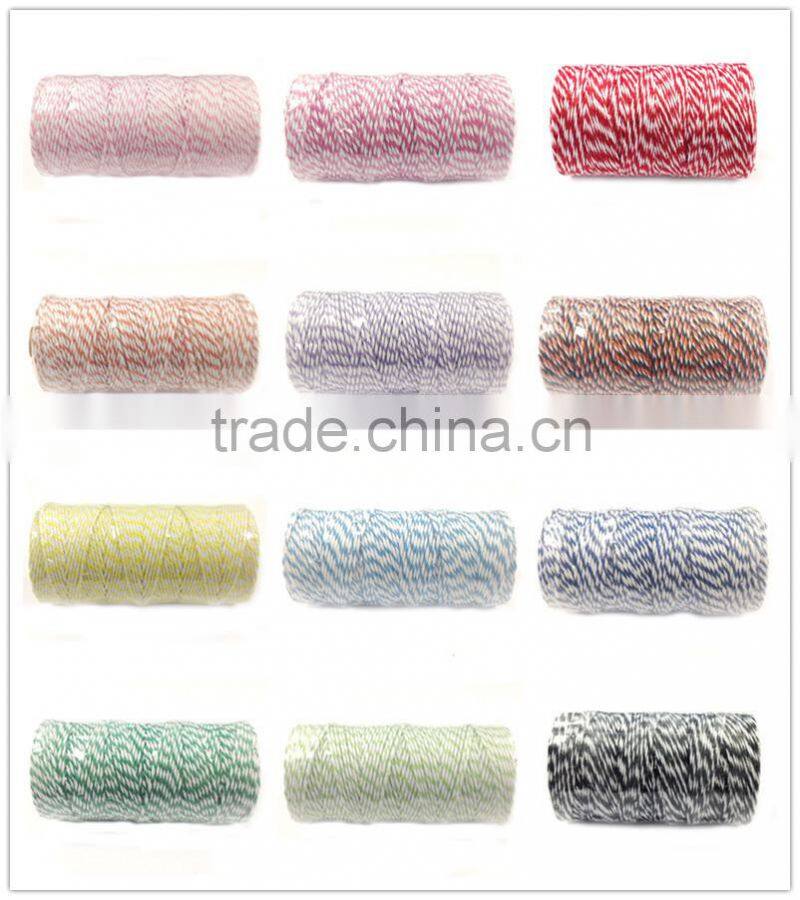 12 ply 1.5mm brown and white cotton baker's twine