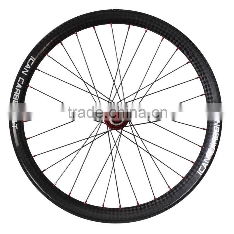 2015 ICAN BIKES 26er Carbon Fatbike Wheels 65mm width Thru Axle 32h Fat Bike Carbon Wheelset