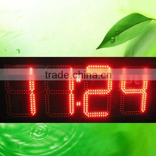 High quality 10inch Outdoor waterproof IP65 IR programmable red color LED clock display