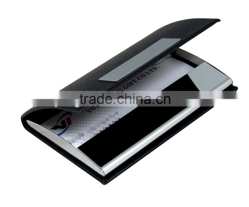 2015 factory made pu leather name cardholder