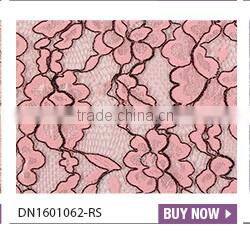 wholesale best sale cheap high quality pink cord organic cotton lace fabric buy online