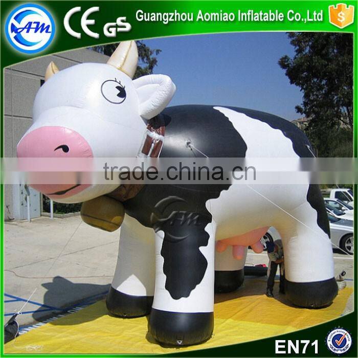 Hot sale inflatable milk cow cartoon model inflatable cow costume for advertising