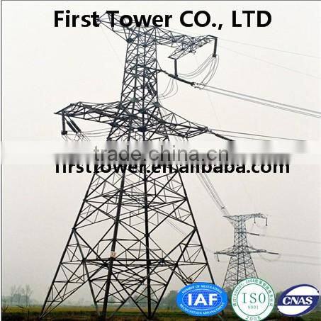 High quality galvanized single loop transmission line tower