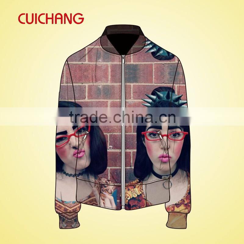 Fashion High Quality Custom Fleece Varsity Jacket Wholesale For Women AJ-463