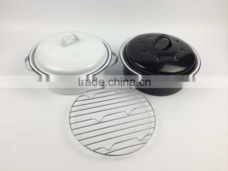 Enamel Coated Steel pot,Enamel Roast chicken Pan ,Enamel Oval Roaster , self basting oval roaster,Roast chicken machine,