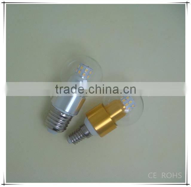 LED bulbs clear E27 E14 with CE ROHS GS SAA UL