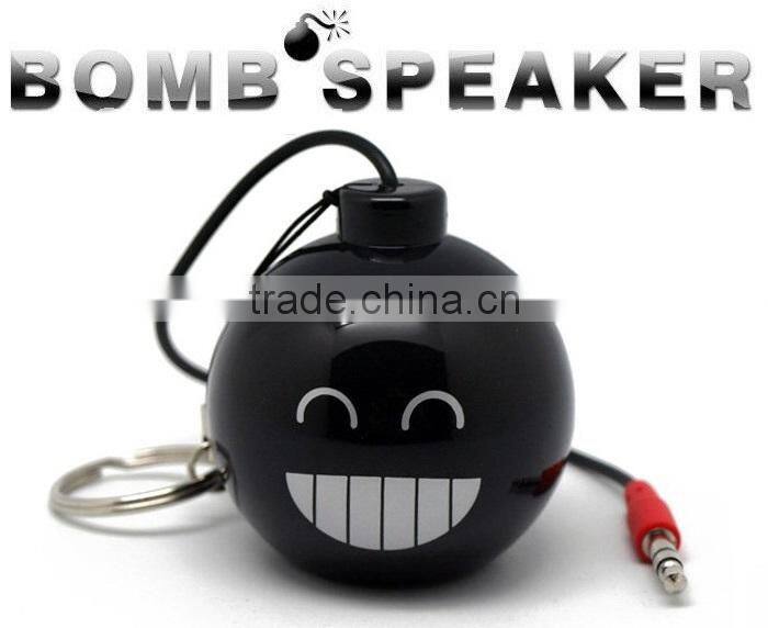 rechargeable popular design 3.5mm plug mini sound bomb pc speaker shenzhen