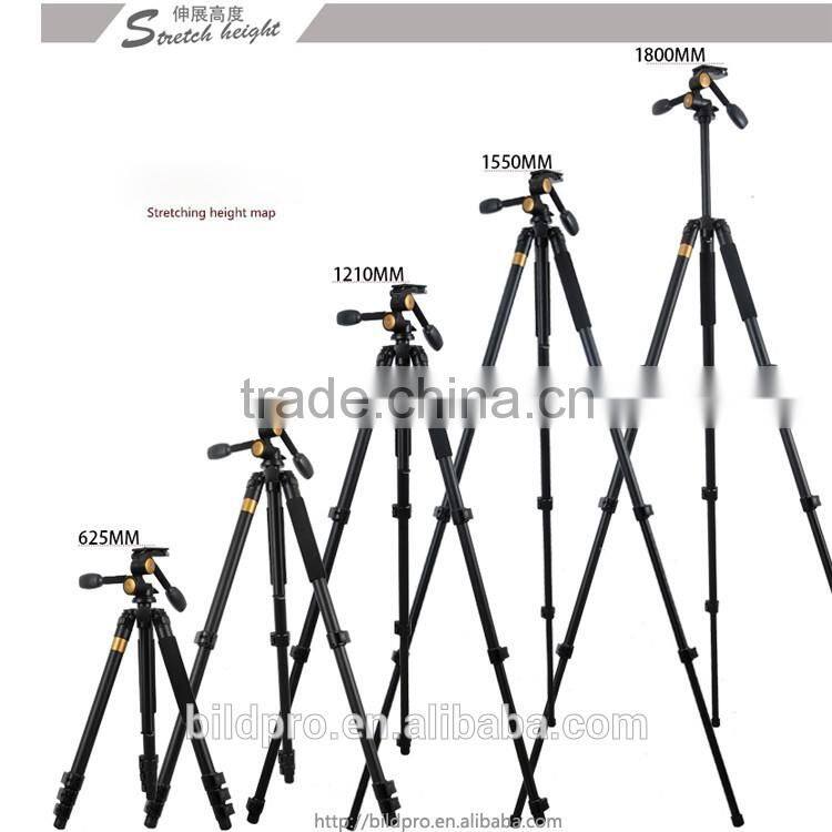 BILDPRO 1.8m Hydraulic Tripod Professional Camera Stand 32mm Aluminum Leg