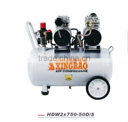 Double Motor Silent Oil free Air Compressor