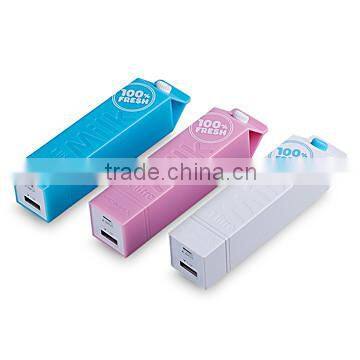 2200mAh Plastic Milk Bottle Power Bank