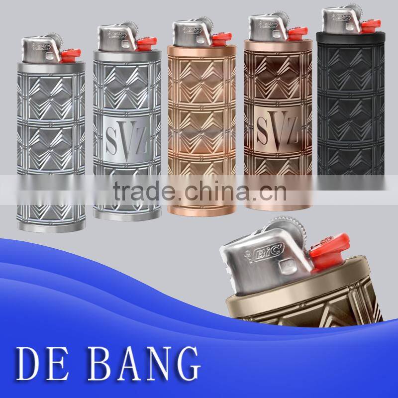 Sophisticated metal lighter case with Carve Designs lighter case