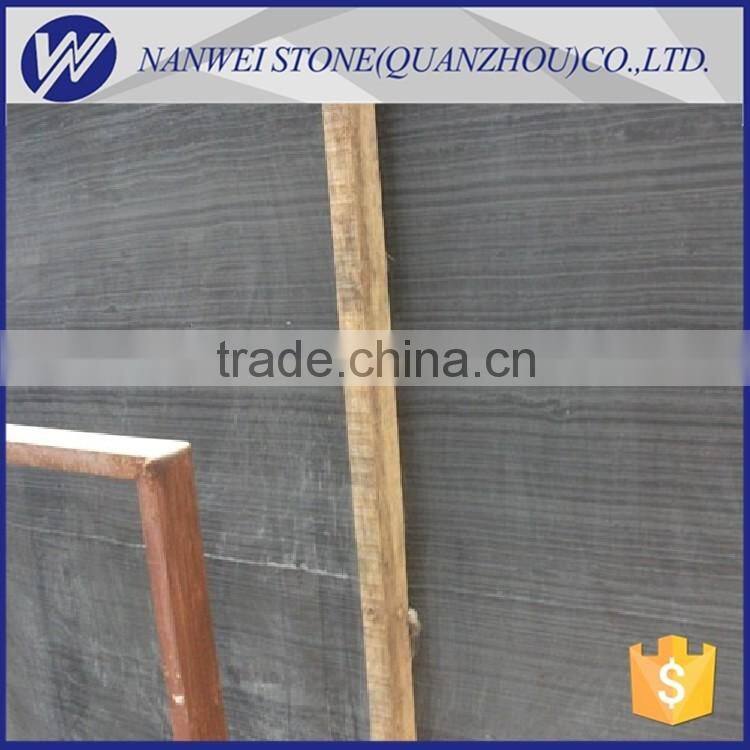 Polished dark color wood grain marble black wood marble