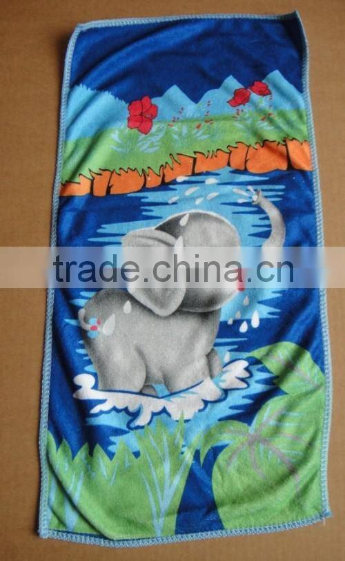 100% polyester animal print children microfiber towel
