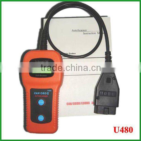 Free shipping!1pc U480 OBD2 CAN BUS OBDII Engine Code Reader Scanner