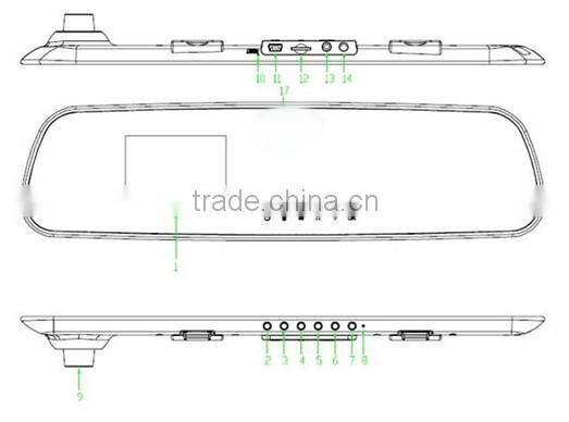 Car Rear View DVR,Rearview Mirror Car DVR,Car Rear view Camera DVR